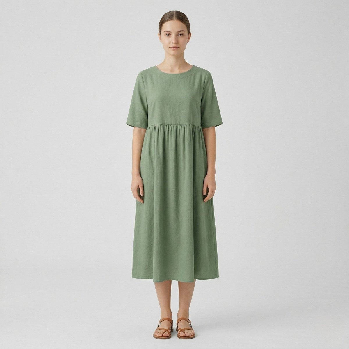 Vestido Maxi de Verão em Algodão Descontraído - Vestido Maxi - Vessa