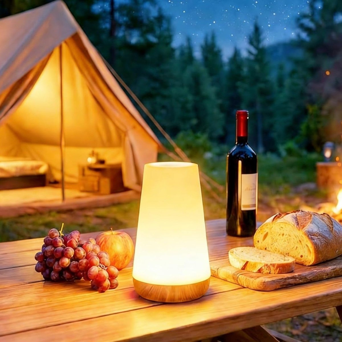 Candeeiro de Mesa LED Tátil RGB - Candeeiro de Cabeceira - Vessa