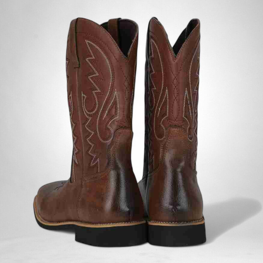 Botas Western em Couro Resistentes para Homem - Botas de Cowboy - Vessa
