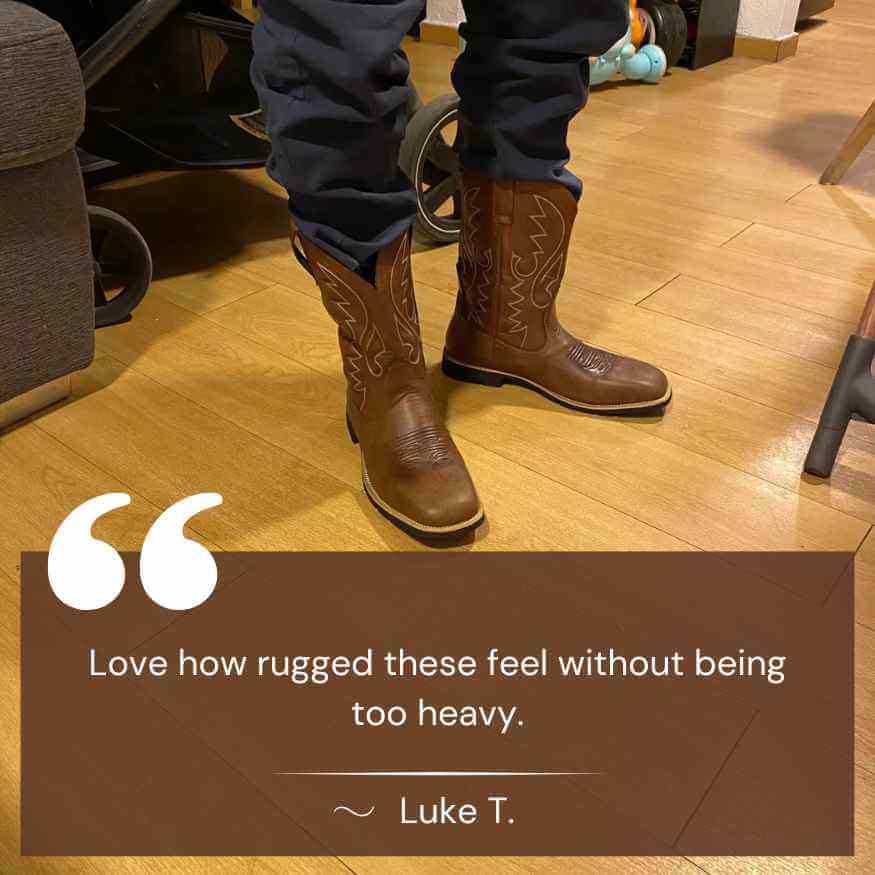 Botas Western em Couro Resistentes para Homem - Botas de Cowboy - Vessa