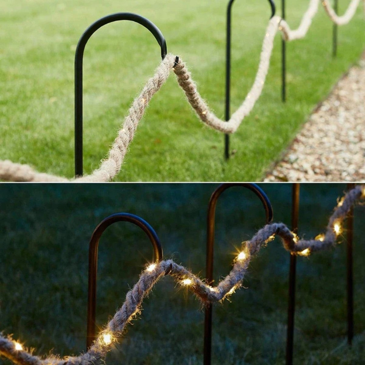 Luzes de Fadas em Corda Rústica - Luz de Jardim - Vessa