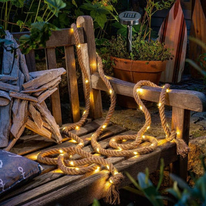 Luzes de Fadas em Corda Rústica - Luz de Jardim - Vessa