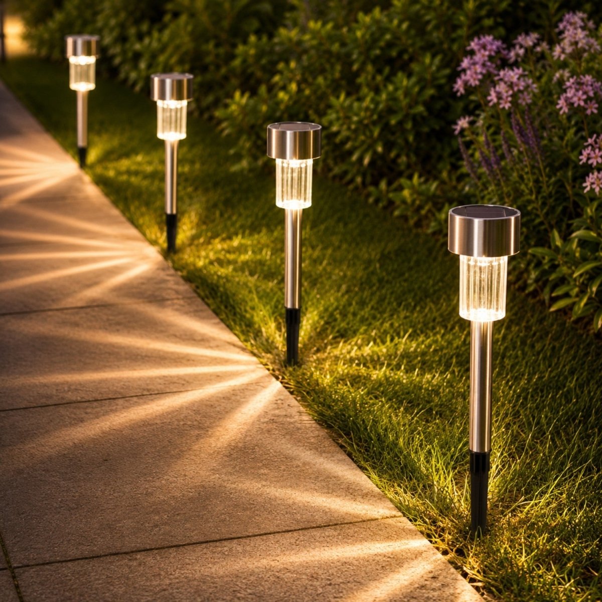 Luzes Solares LED para Caminho de Jardim - Luzes de Jardim - Vessa