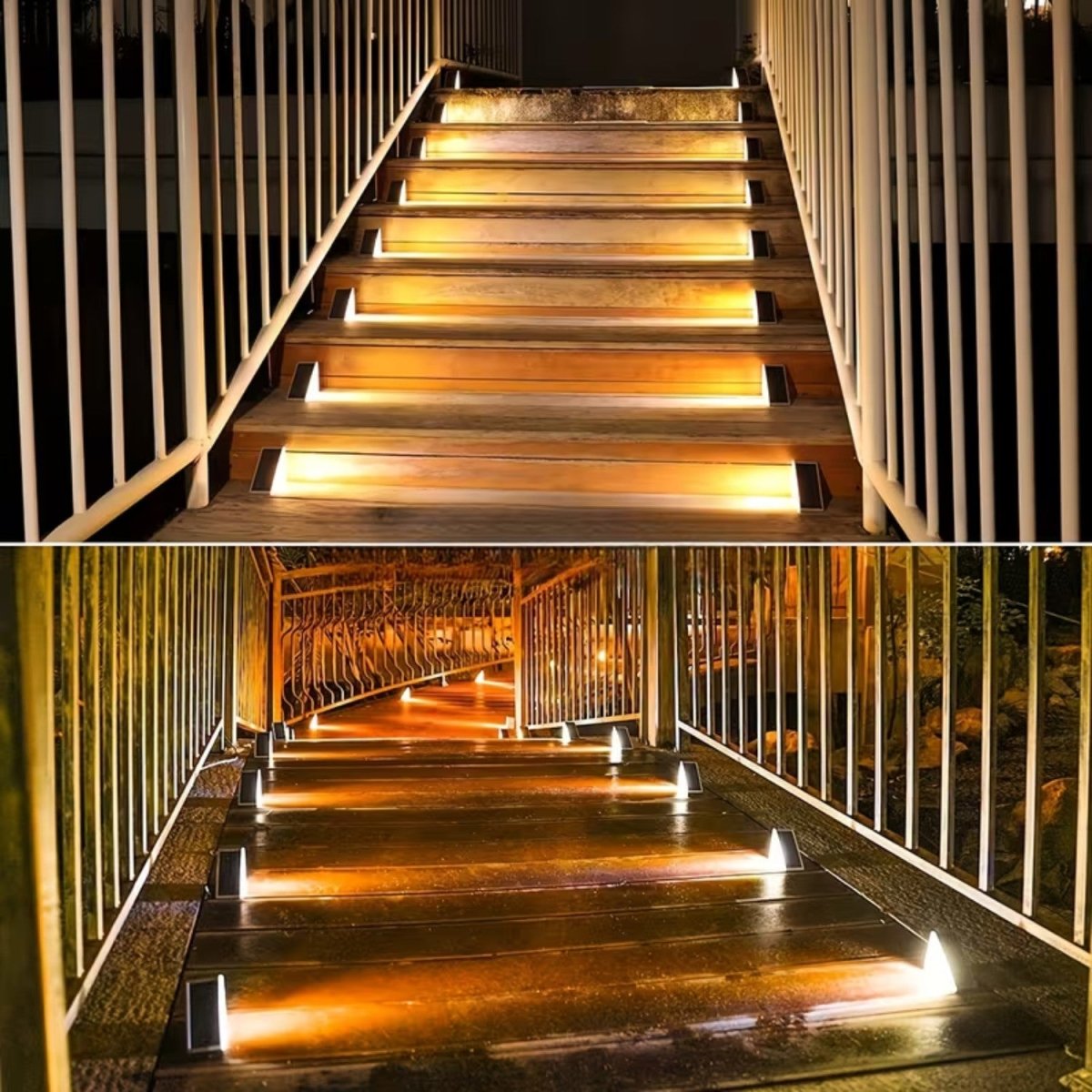 Luzes Solares LED para Escadas - Luz de Jardim - Vessa