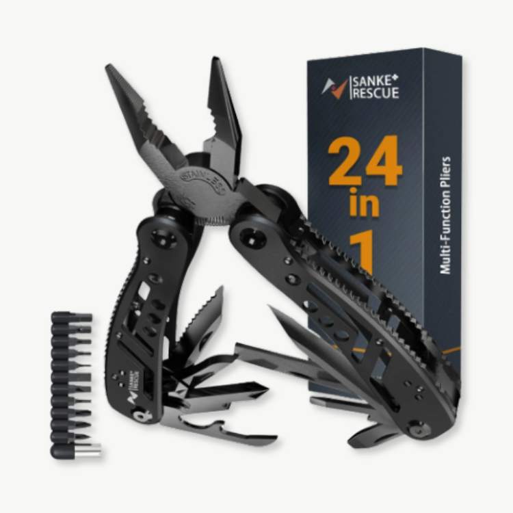 Alicate Multifuncional em Aço Inoxidável com 24 Ferramentas - Alicate de Corte - Vessa