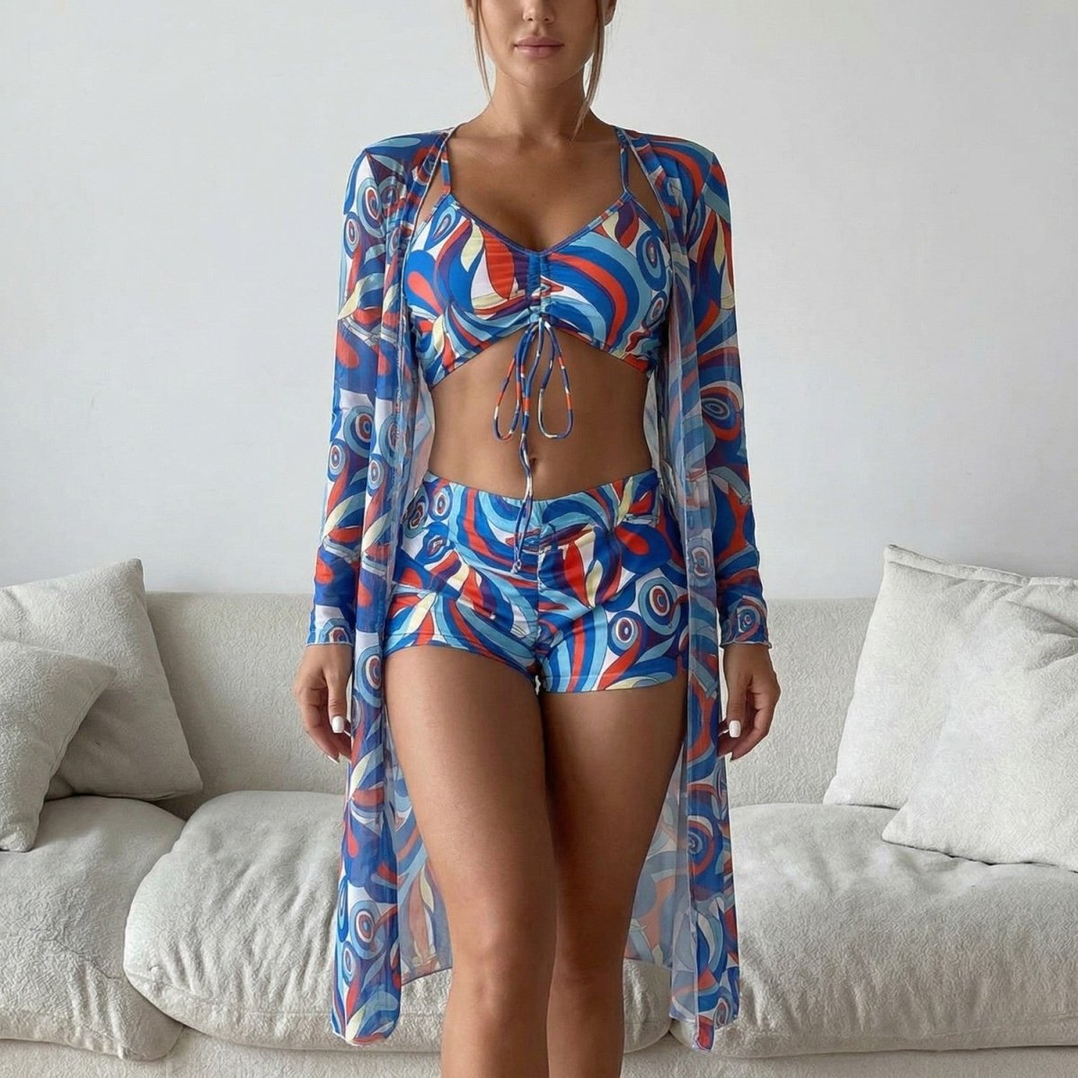 Conjunto de Bikini de Três Peças - Conjunto de Bikini - Vessa
