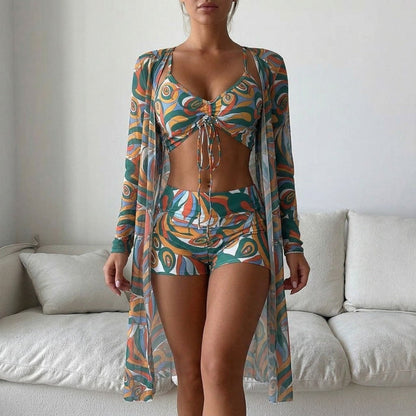 Conjunto de Bikini de Três Peças - Conjunto de Bikini - Vessa