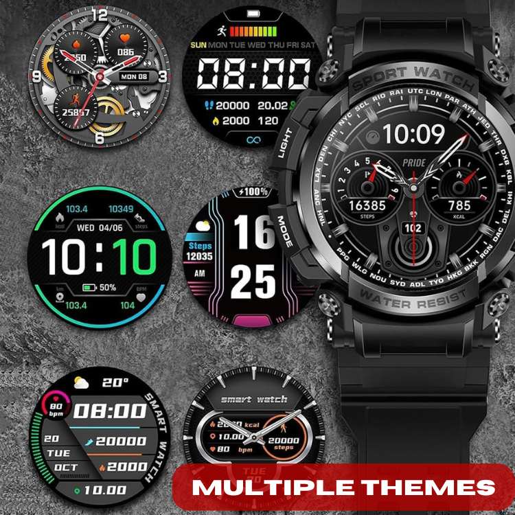 Smartwatch Robusto de Exterior – Impermeável, Chamadas Bluetooth, Longa Bateria - Smartwatch - Vessa