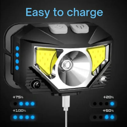 Lanterna de Cabeça Ultra-Brilhante com Sensor de Movimento - Pack de 2 - Lanterna de Cabeça - Vessa