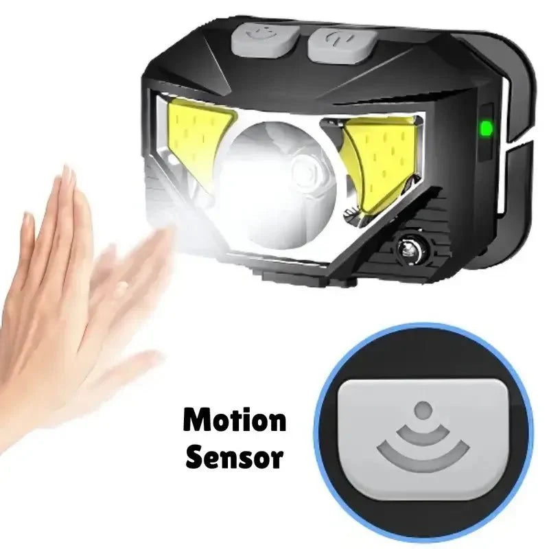 Lanterna de Cabeça Ultra-Brilhante com Sensor de Movimento - Pack de 2 - Lanterna de Cabeça - Vessa