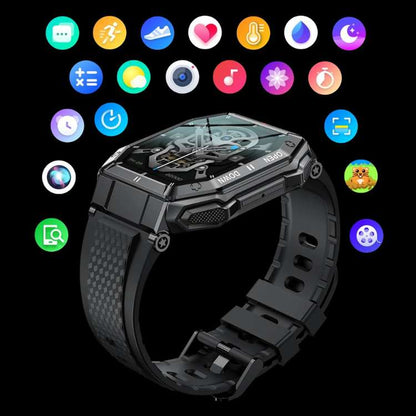 Smartwatch Militar Robusto – 20+ Modos de Desporto, Ecrã HD, Bateria de 10 Dias - Smartwatch - Vessa