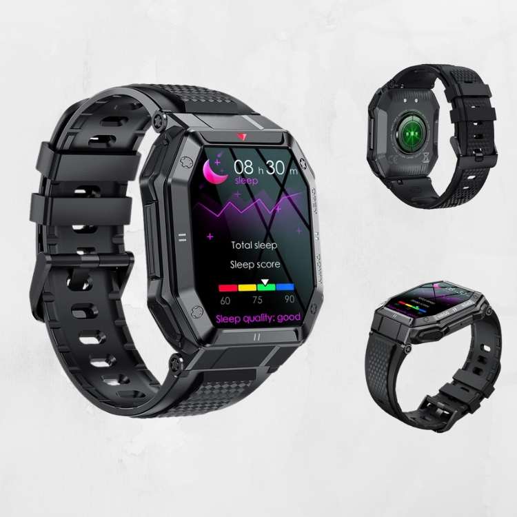 Smartwatch Militar Robusto – 20+ Modos de Desporto, Ecrã HD, Bateria de 10 Dias - Smartwatch - Vessa