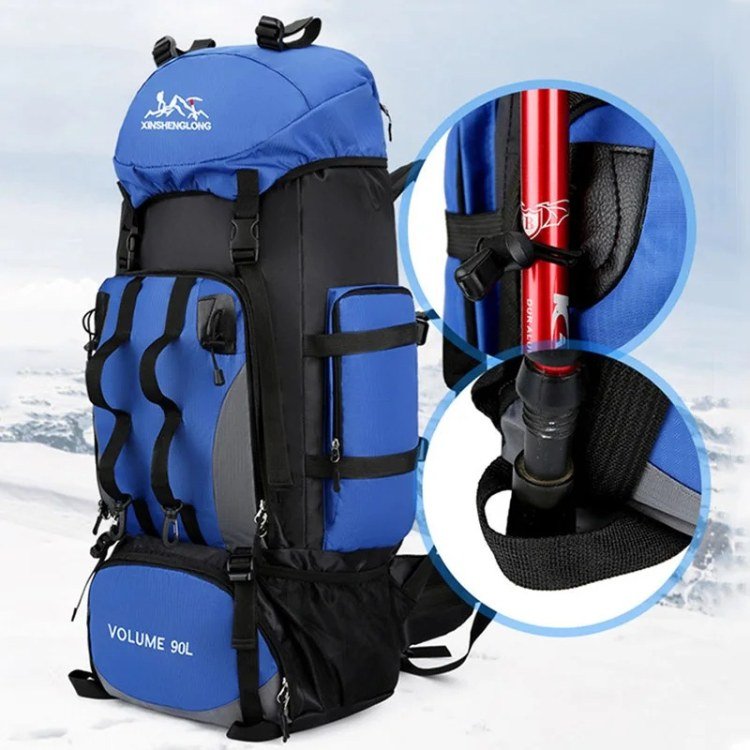 Mochila de Caminhada Impermeável Ultraleve de 90L - Mochila de Caminhada - Vessa