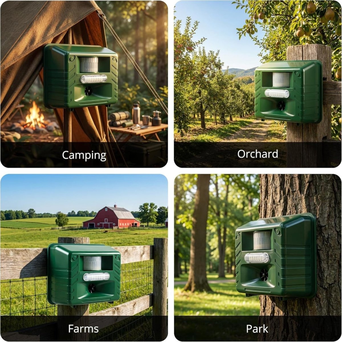 Dispositivo Ultrassónico Repelente de Aves para Jardim - Espantalho de Pombos - Vessa