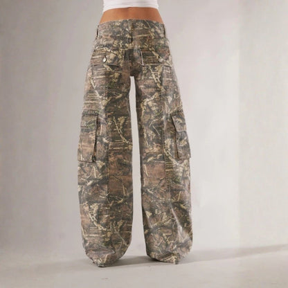 Calças Cargo Camufladas Unissexo - Calças Cargo Camufladas - Vessa