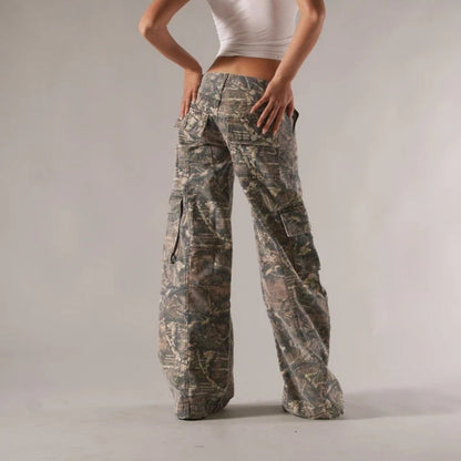 Calças Cargo Camufladas Unissexo - Calças Cargo Camufladas - Vessa