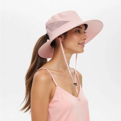 Chapéu de Sol de Aba Larga com Proteção UV UVGuard para Mulher - Chapéu de Verão - Vessa