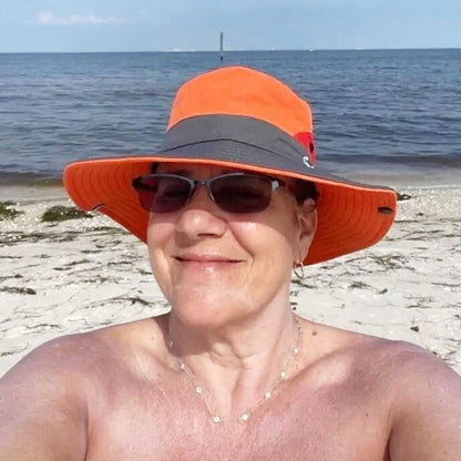 Chapéu de Sol de Aba Larga com Proteção UV UVGuard para Mulher - Chapéu de Verão - Vessa
