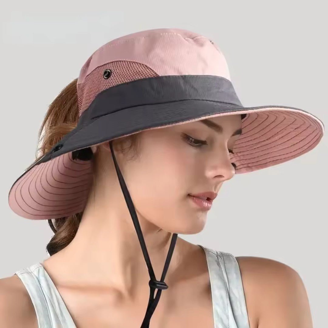 Chapéu de Sol de Aba Larga com Proteção UV UVGuard para Mulher - Chapéu de Verão - Vessa