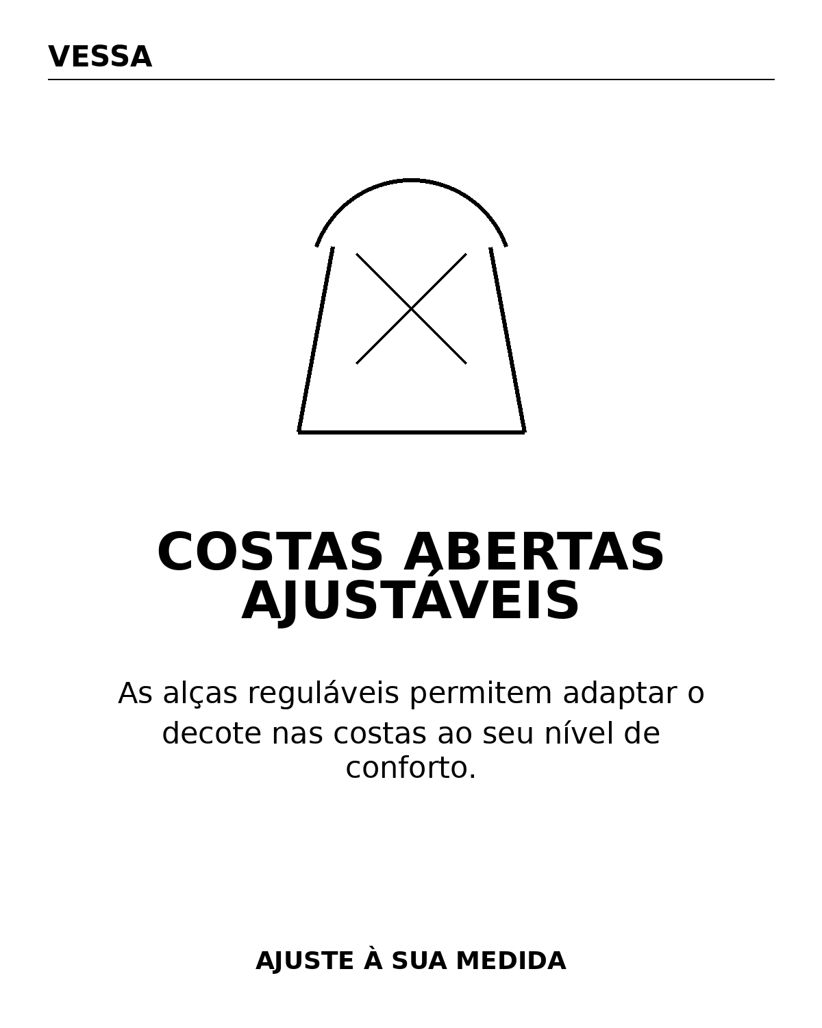 Vestido Vessa - costas abertas ajustáveis