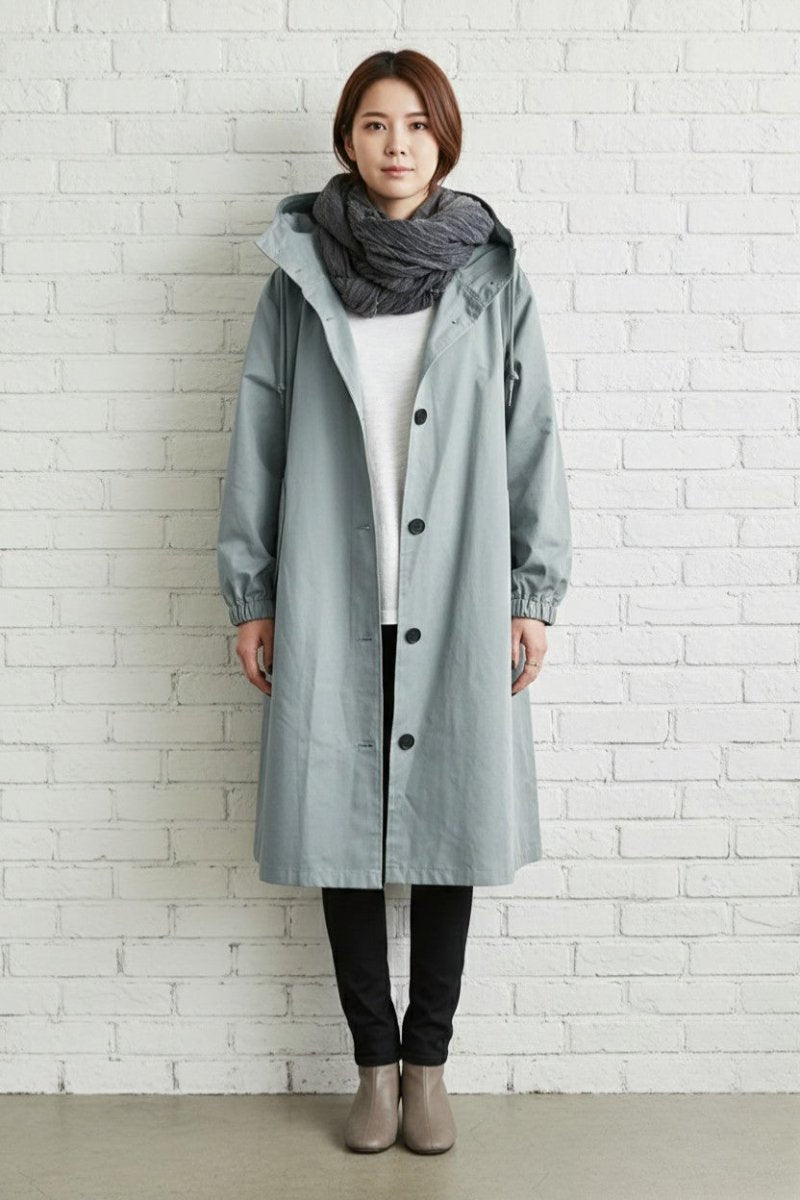 Gabardine com Capuz para Mulher - Sobretudo - Vessa
